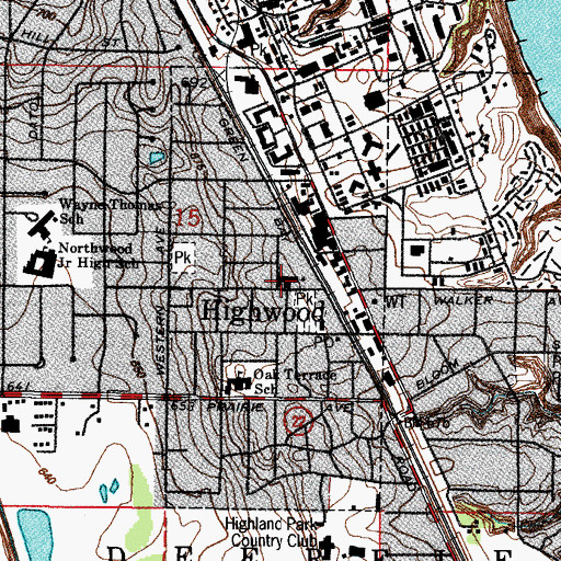 Topographic Map of Saint James School, IL
