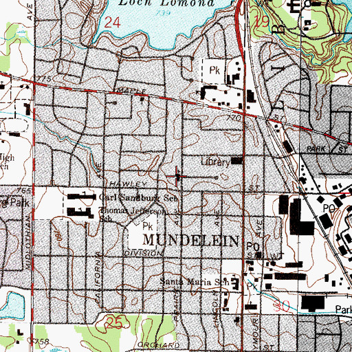 Topographic Map of Community Protestant Church, IL