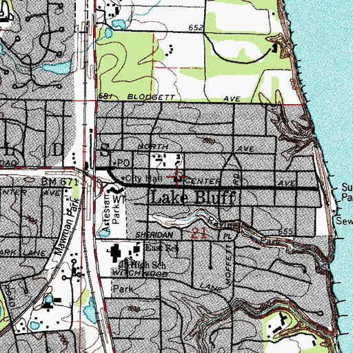 Topographic Map of Grace United Methodist Church, IL