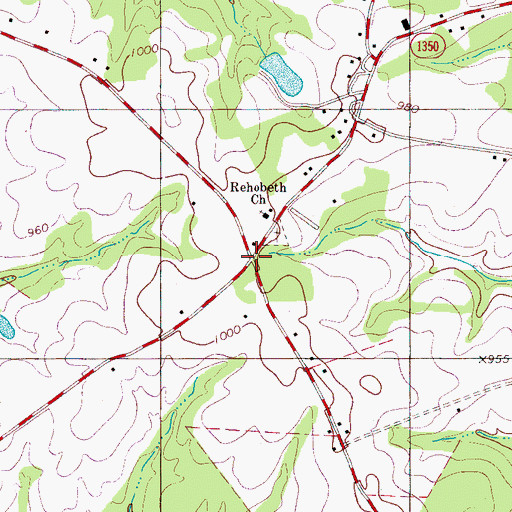 Topographic Map of Rehobeth, NC