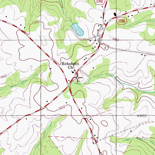 Topographic Map of Rehobeth Cemetery, NC