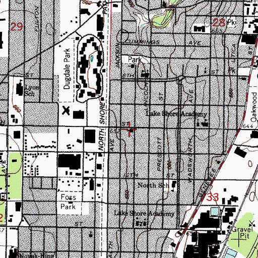 Topographic Map of Church of God New Testament, IL