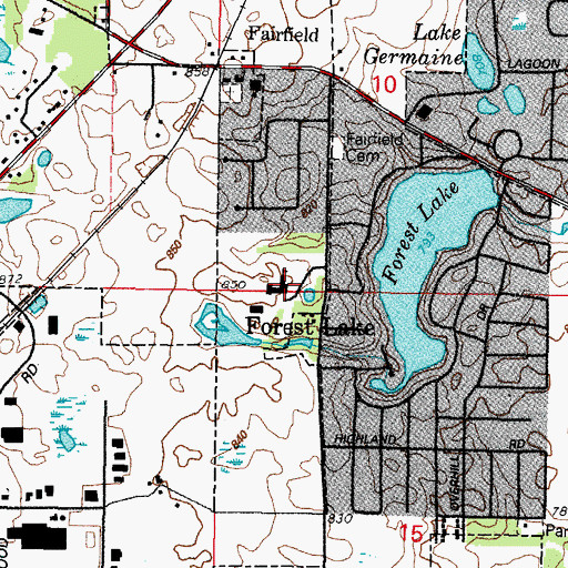 Topographic Map of Quentin Road Christian School, IL