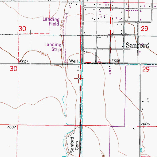 Topographic Map of Ephriam Ditch, CO
