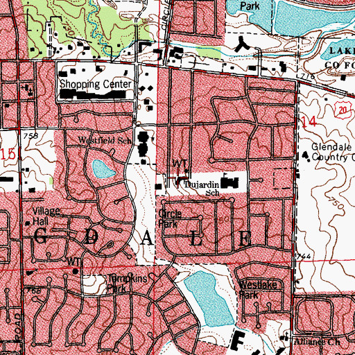 Topographic Map of Marklund Childrens Home, IL