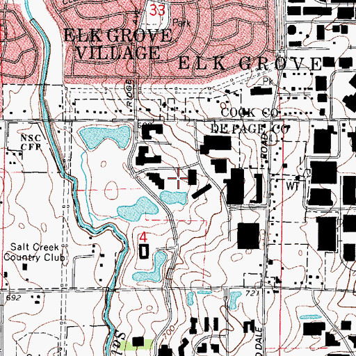 Topographic Map of The Chancellory Business Park, IL