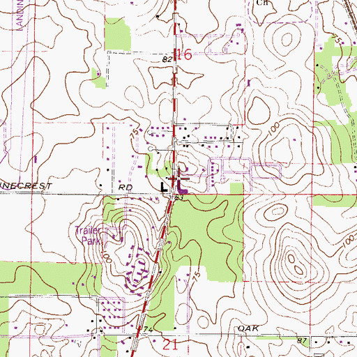 Topographic Map of Bread of Life Evangelical Church, FL
