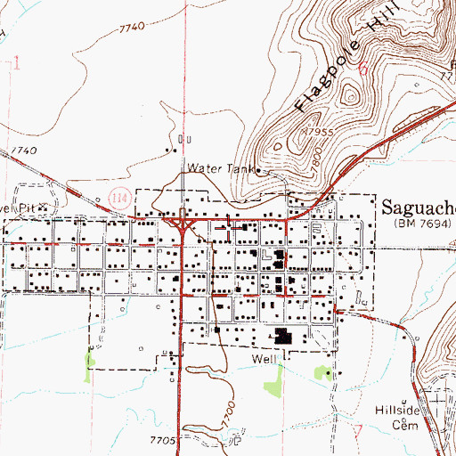 Topographic Map of Saint Agnes Catholic Church Mission, CO