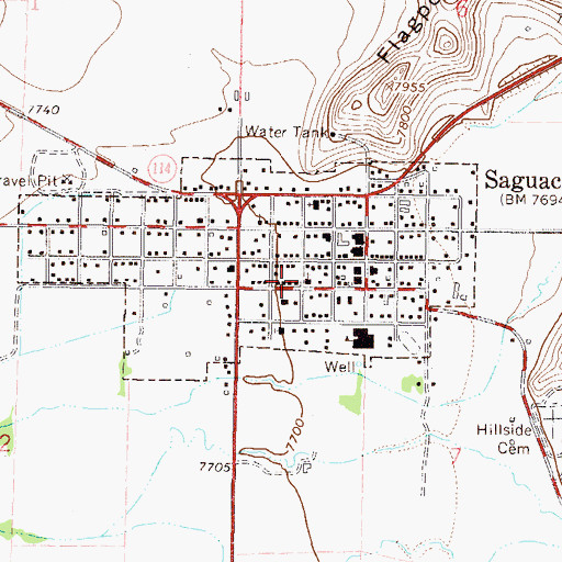 Topographic Map of Community United Methodist Church, CO