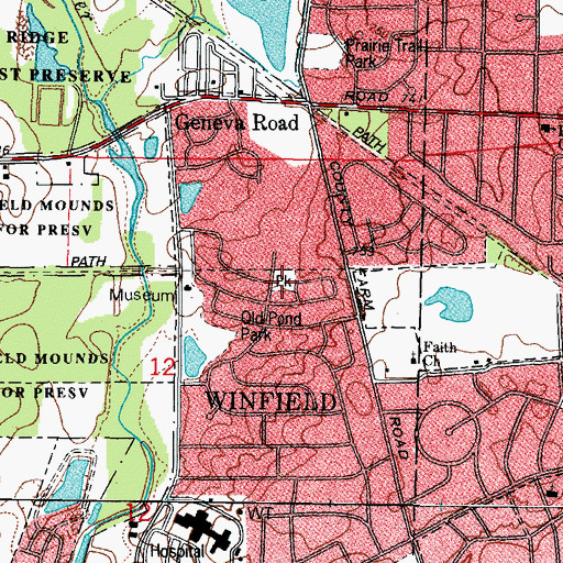 Topographic Map of Chartwell Park, IL