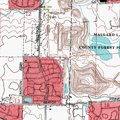 Topographic Map of Discovery Park, IL