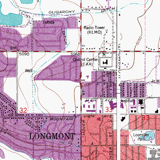 Topographic Map of Spirit of Peace Catholicf Church, CO