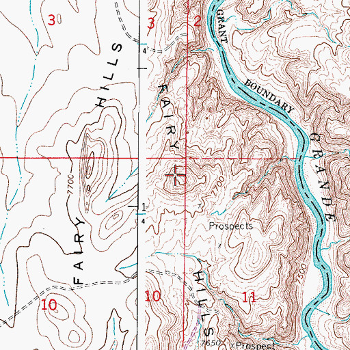 Topographic Map of Fairy Hills, CO