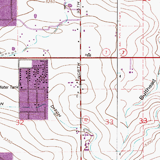 Topographic Map of Eternal Savior Lutheran Church, CO