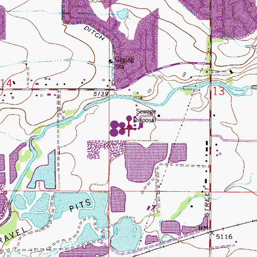 Topographic Map of City of Boulder Wastewater Treatment Facility, CO