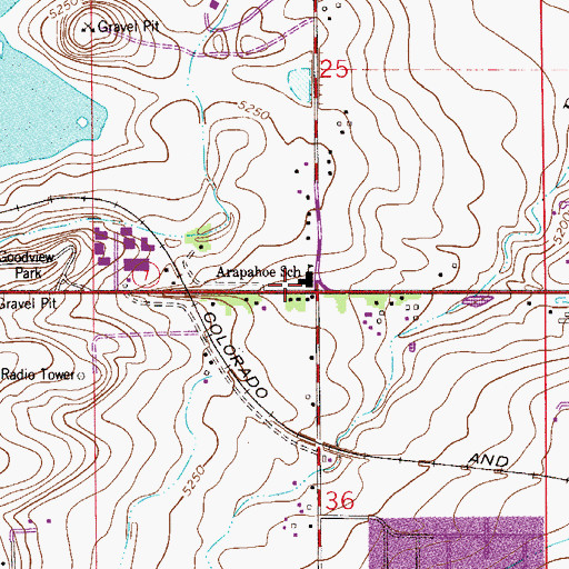 Topographic Map of City On the Hill Church, CO