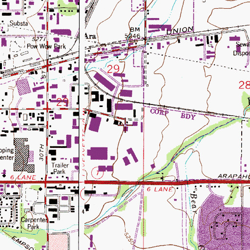 Topographic Map of United States Postal Service Annex, CO