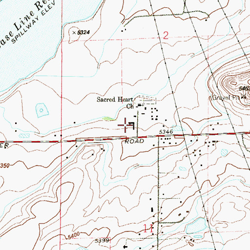 Topographic Map of Bridge School (historical), CO