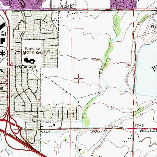 Topographic Map of East Boulder Community Center, CO