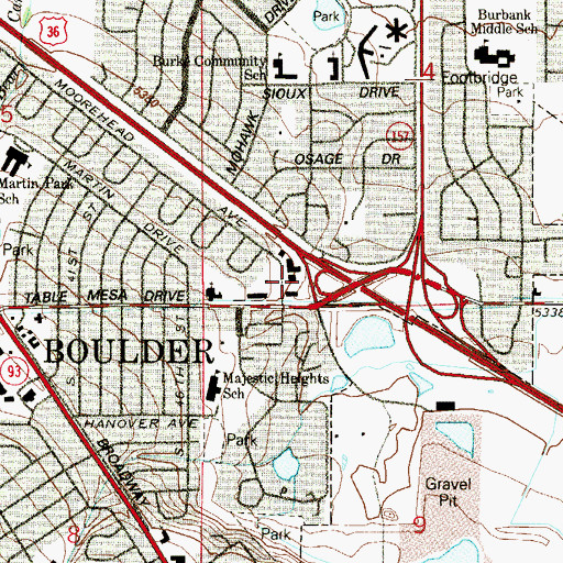 Topographic Map of High Mar Post Office, CO