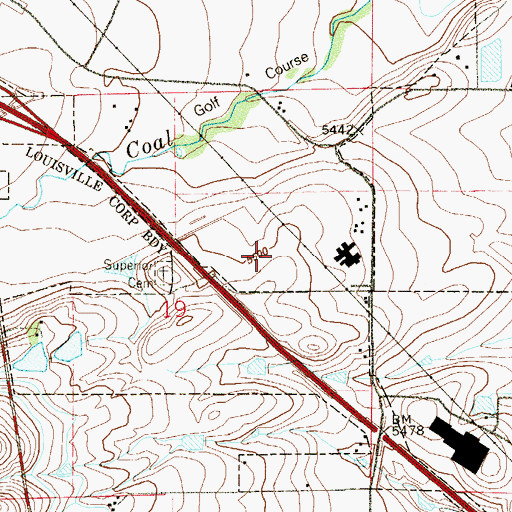 Topographic Map of Avista Adventist Hospital, CO