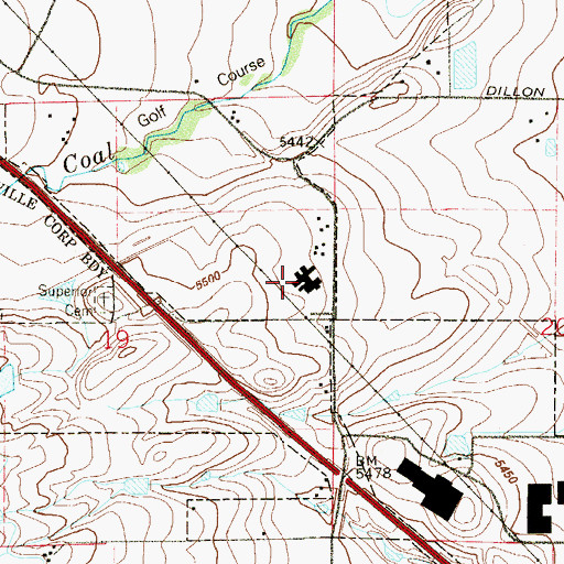 Topographic Map of Boulder Medical Center Hospital, CO