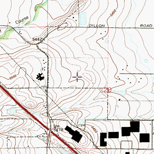 Topographic Map of Monarch High School, CO