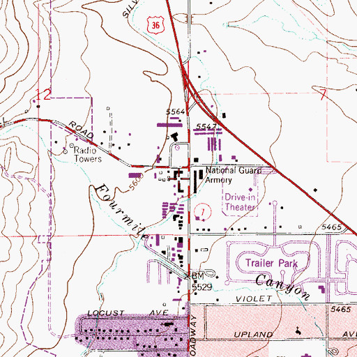 Topographic Map of National Guard Armory, CO