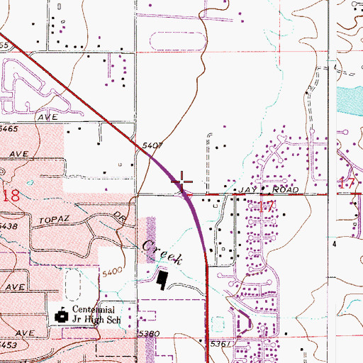Topographic Map of Boulder First Church of the Nazarene, CO