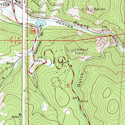 Topographic Map of Fritz Peak Aeronomy Observatory - NOAA, CO