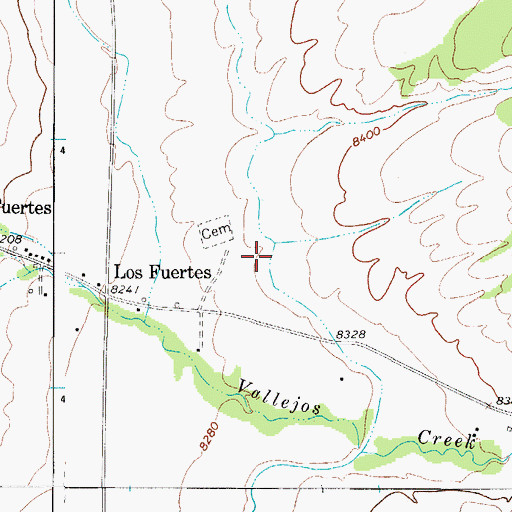 Topographic Map of Sanchez Canal, CO