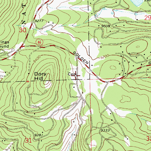 Topographic Map of Gilpin County Justice Center - Courthouse, CO