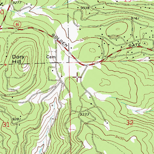Topographic Map of Gilpin County Community Center, CO