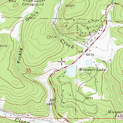 Topographic Map of Gilpin County School, CO