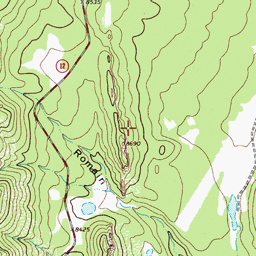 Topographic Map of The Stonewall, CO
