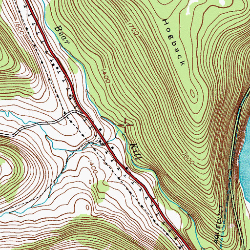 Topographic Map of Fall Brook, NY