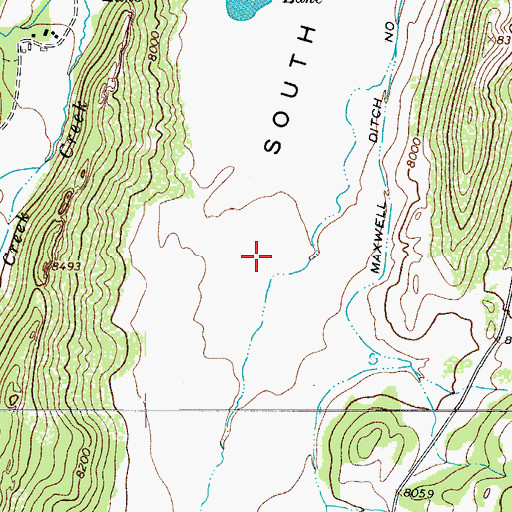 Topographic Map of South Valley, CO