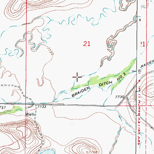 Topographic Map of South Branch Rio San Antonio, CO