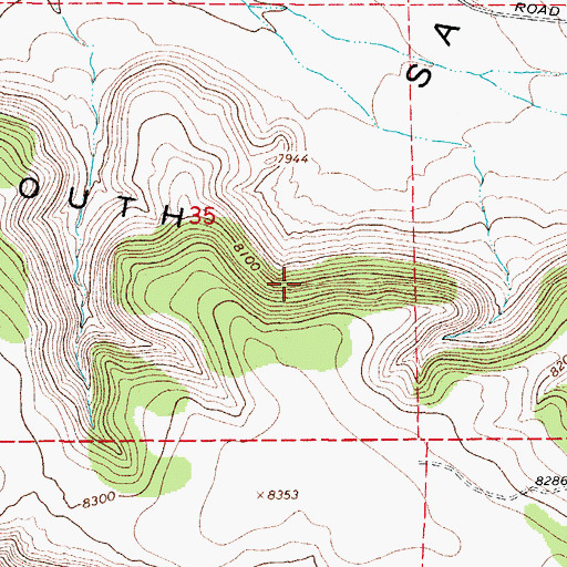 Topographic Map of South Pinon Hills, CO