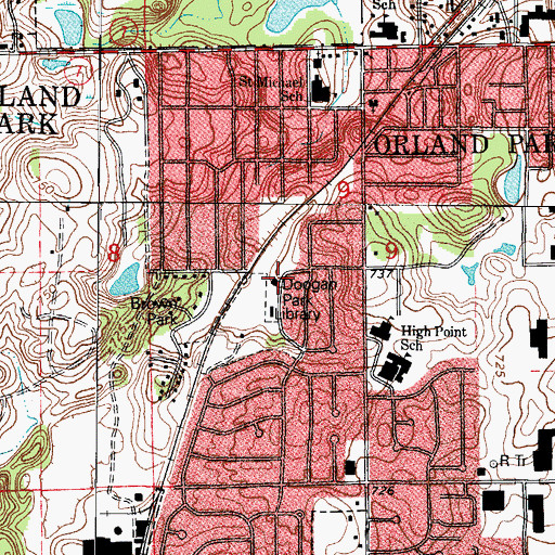 Topographic Map of Robert Davidson Center, IL