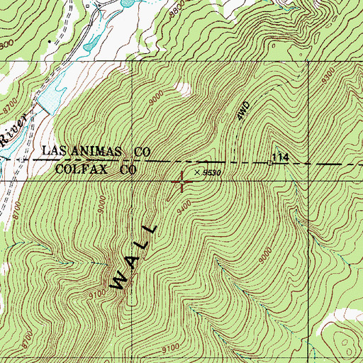 Topographic Map of The Little Wall, NM