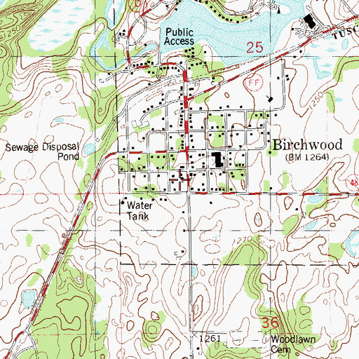 Topographic Map of Saint John's Catholic Church, WI