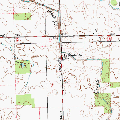 Topographic Map of Brehm Post Office (historical), OH
