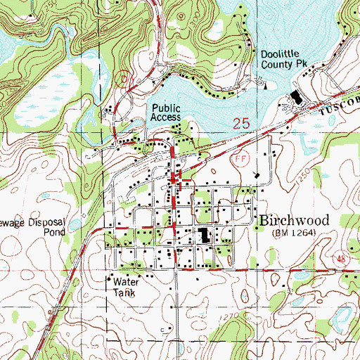 Topographic Map of Log Museum, WI