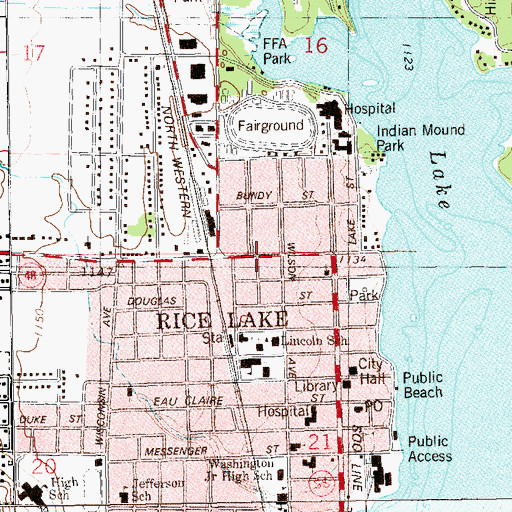 Topographic Map of Marshfield Clinic Family Center, WI