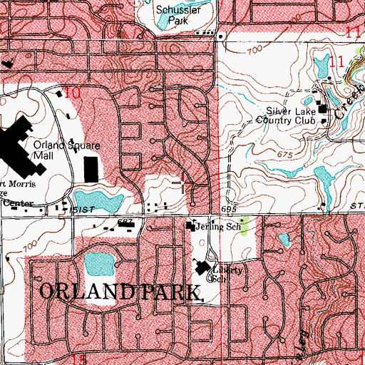 Topographic Map of Dogwood Park, IL