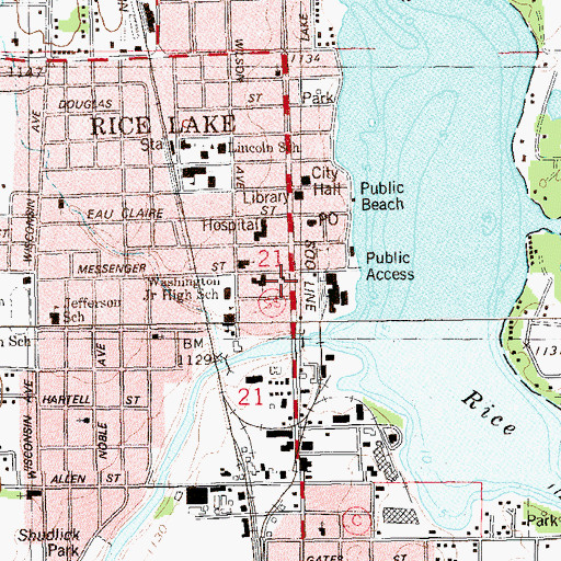 Topographic Map of River of Praise Church, WI