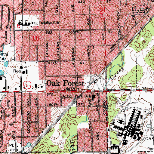 Topographic Map of Redeemer Lutheran Church, IL