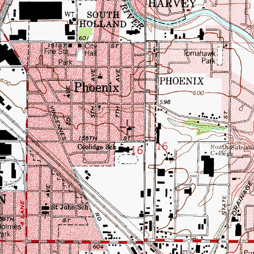 Topographic Map of Mount Zion Missionary Baptist Church, IL
