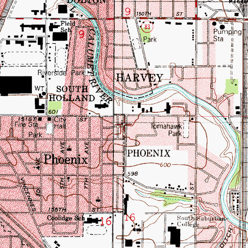 Topographic Map of Welcome Missionary Baptist Church, IL